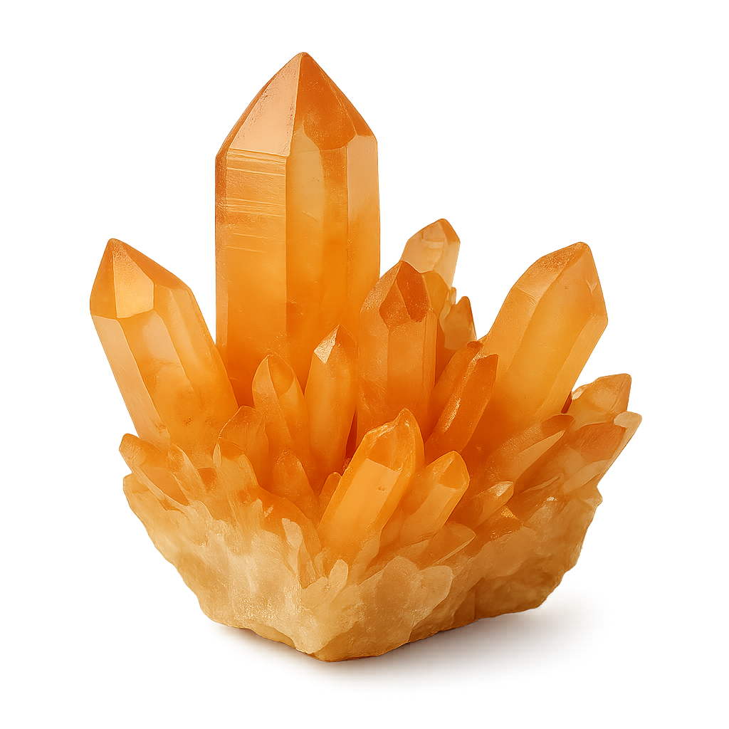 Cuarzo mandarina cluster